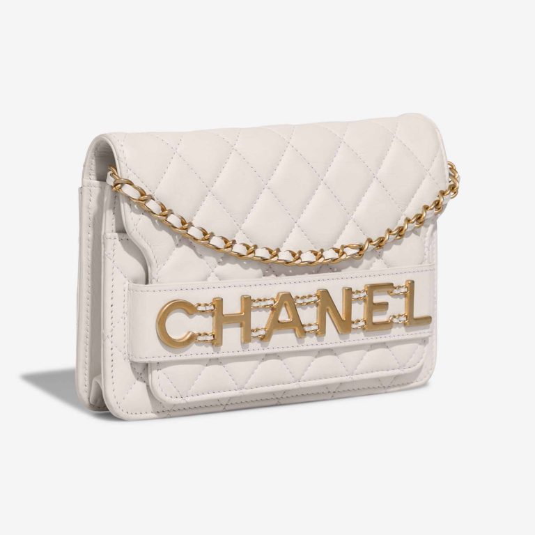 Chanel Enchained Wallet On Chain Calf White | Sell your designer bag