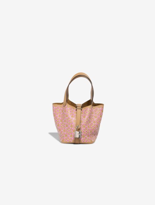 Hermès Picotin Micro Lucky Daisy Swift Chai / Rose / White Front | Sell your designer bag