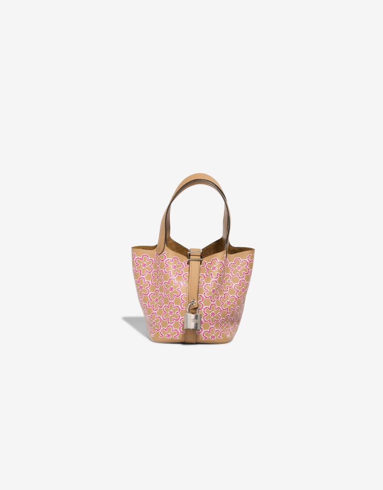 Hermès Picotin Micro Lucky Daisy Swift Chai / Rose / White Front | Verkaufen Sie Ihre Designer-Tasche