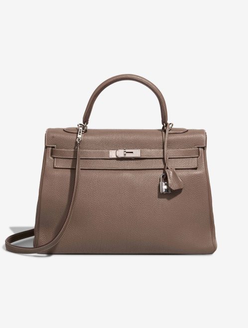 Hermès Kelly 35 Clémence Étoupe Front | Verkaufen Sie Ihre Designertasche