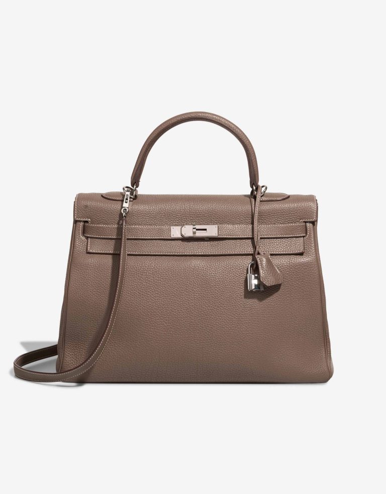 Hermès Kelly 35 Clémence Étoupe Front | Sell your designer bag