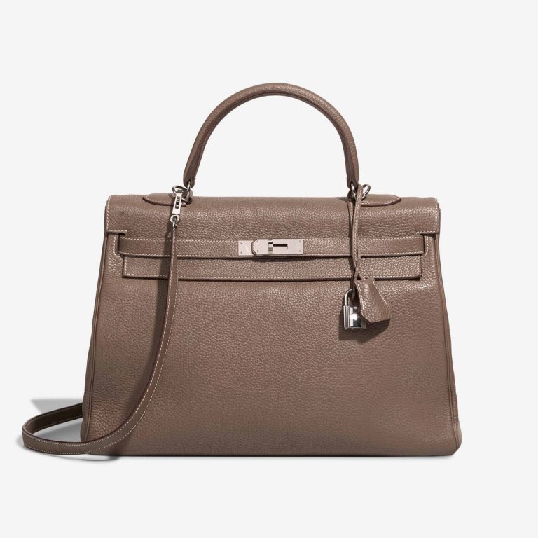 Hermès Kelly 35 Clémence Étoupe Front | Sell your designer bag