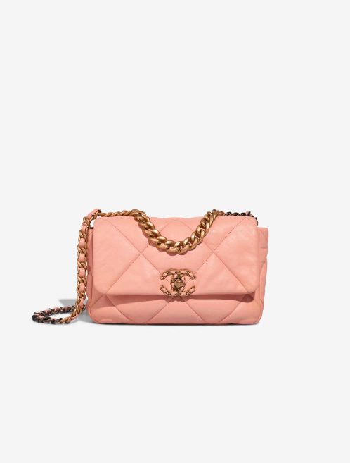 Chanel 19 Flap Bag Lammleder Pink Front | Verkaufen Sie Ihre Designer-Tasche