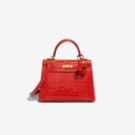 Hermès Kelly 25 Alligator Mississippi Rouge de Coeur Front | Vendre votre sac de créateur