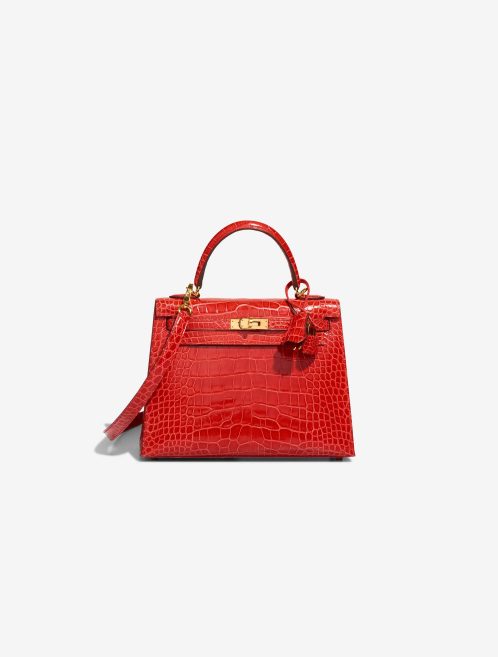 Hermès Kelly 25 Alligator Mississippi Rouge de Coeur Front | Vendre votre sac de créateur