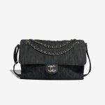 Chanel Timeless Maxi Denim Dunkelblau Front | Verkaufen Sie Ihre Designer-Tasche