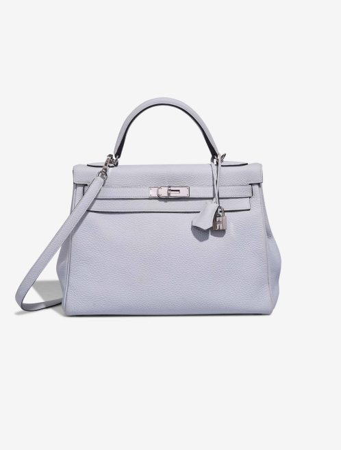 Hermès Kelly 32 Taurillon Clémence Bleu Pale Front Vendez votre sac de créateur