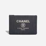 Chanel Laptop Case Denim Dark Blue Front | Sell your designer bag