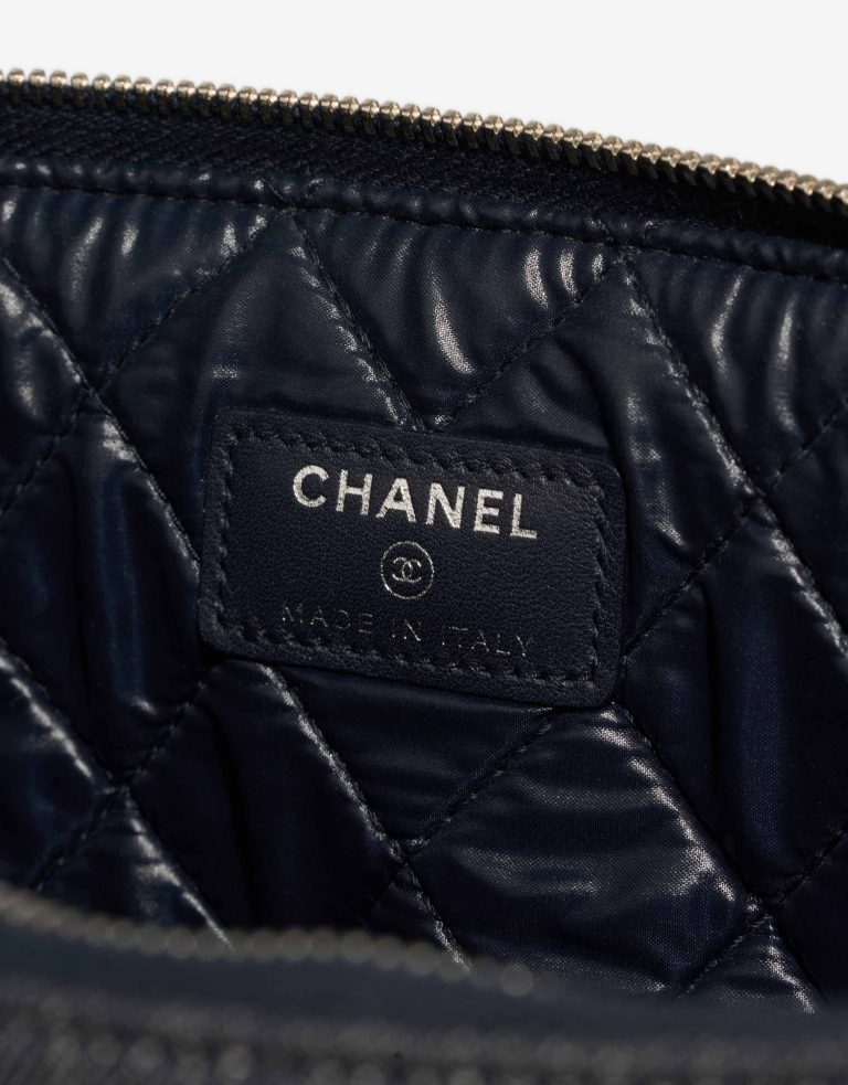 Chanel Laptop Case Denim Dark Blue Logo | Sell your designer bag