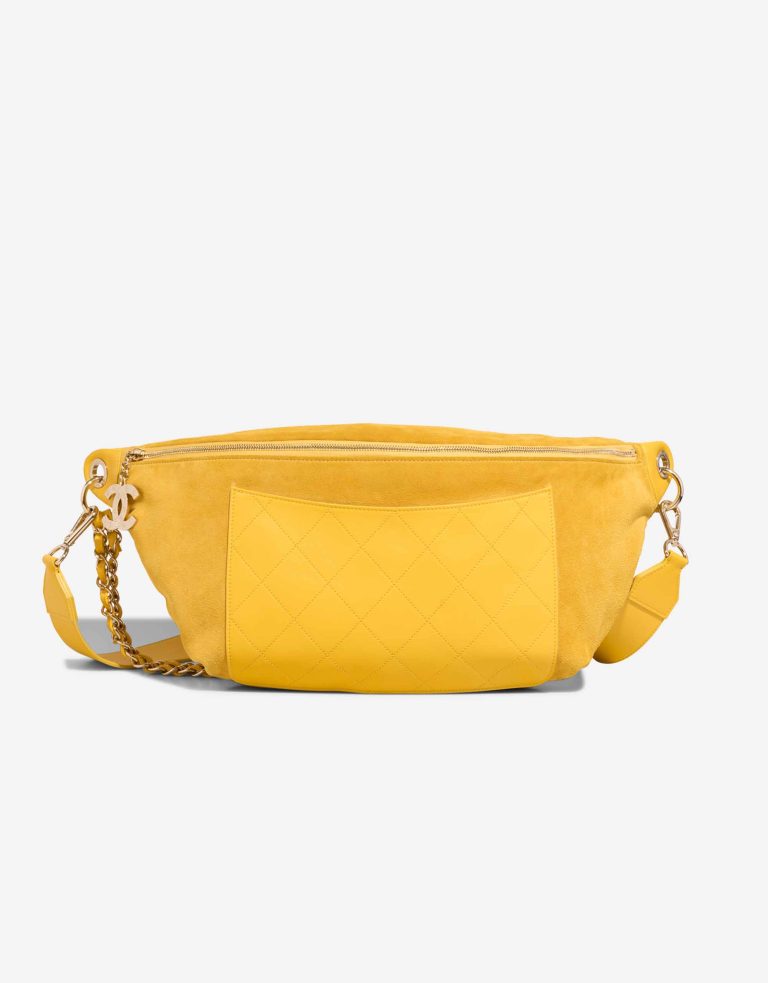 Chanel Pharrell Waist Bag Suede / Lamb Yellow Front | Sell your designer bag