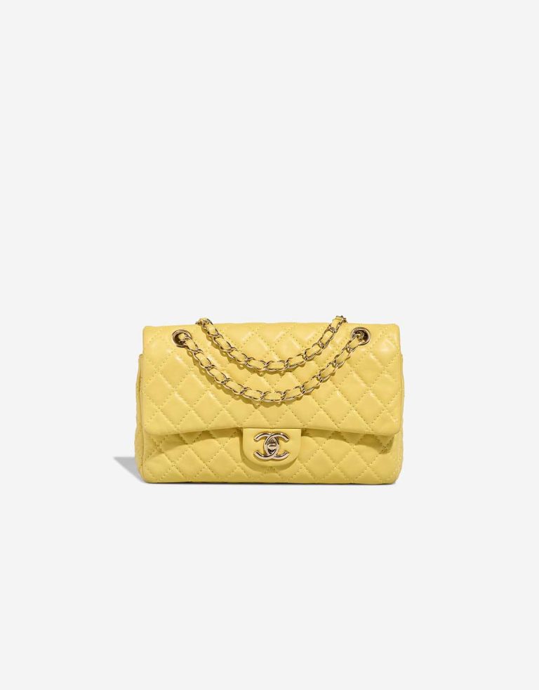 Chanel Timeless Medium Lamb Yellow Front | Sell your designer bag