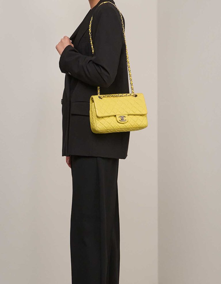 Chanel Timeless Medium Lamb Yellow Front | Sell your designer bag