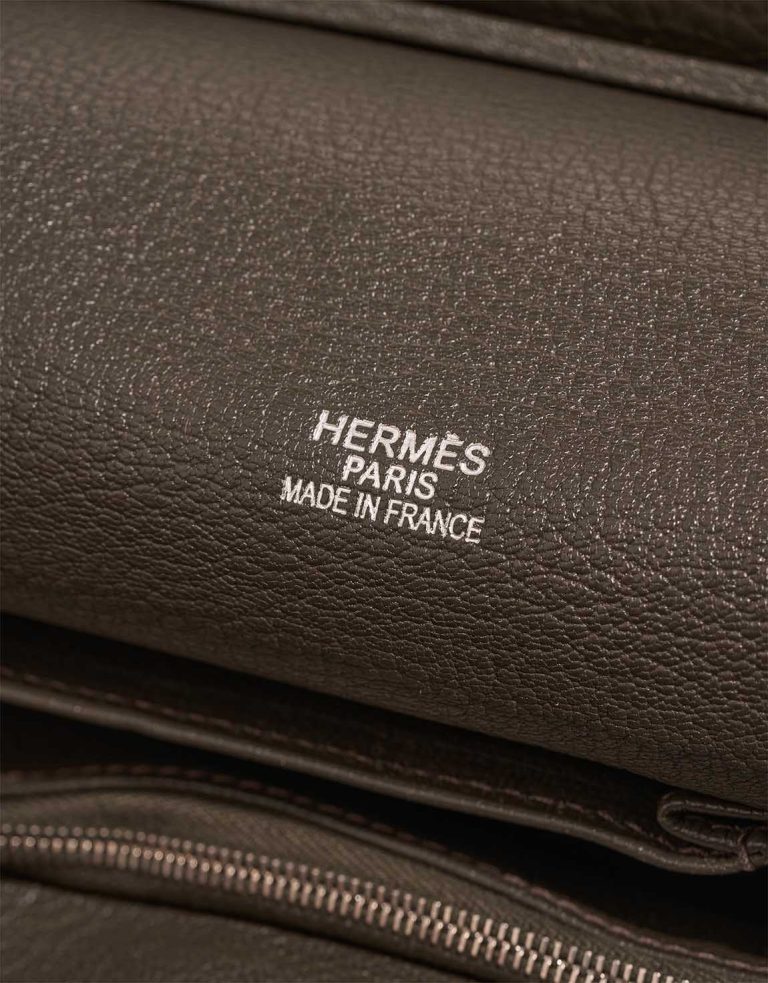 Hermès Jypsière 34 Taurillon Clémence Vert Bronze Logo | Vendre votre sac de créateur