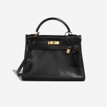 Hermès Kelly 32 Box Calf Black Front | Vendez votre sac de créateur