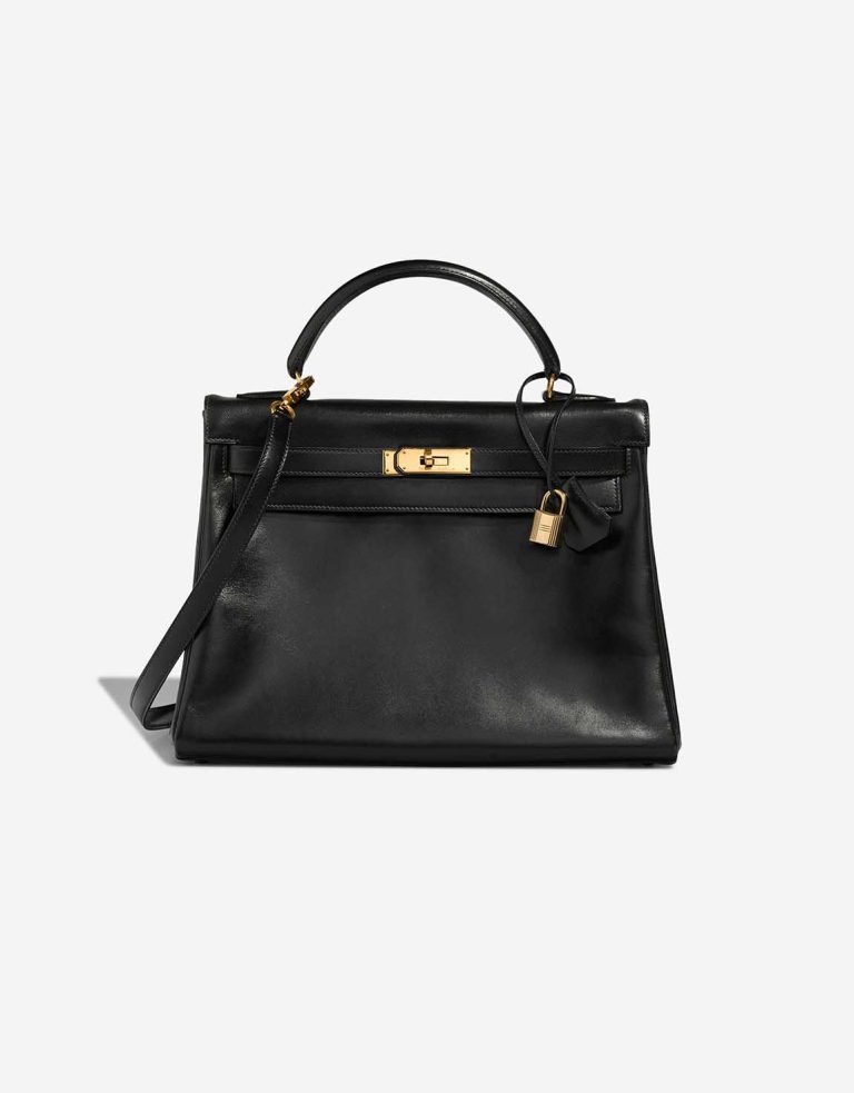 Hermès Kelly 32 Box Calf Black Front | Vendez votre sac de créateur