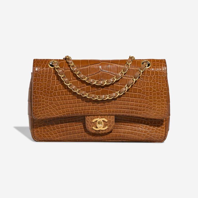 Chanel Timeless Medium Alligator Brown Front | Sell your designer bag