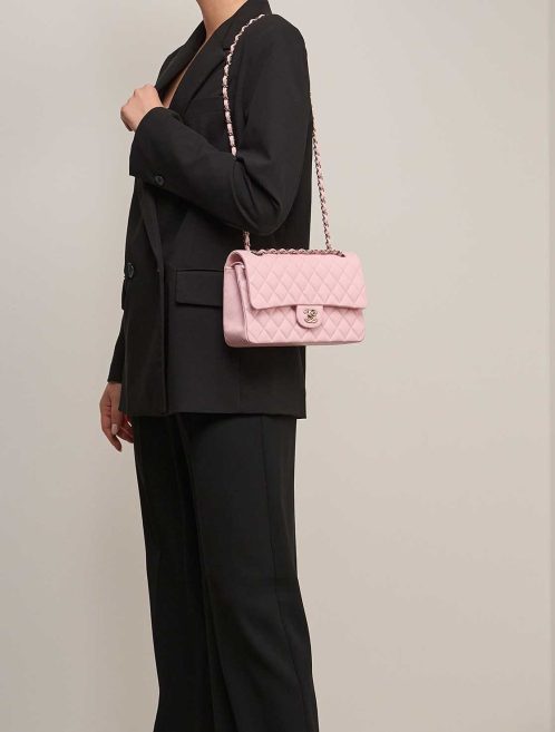 Chanel Timeless Medium Caviar Pink on Model | Sell your designer bag