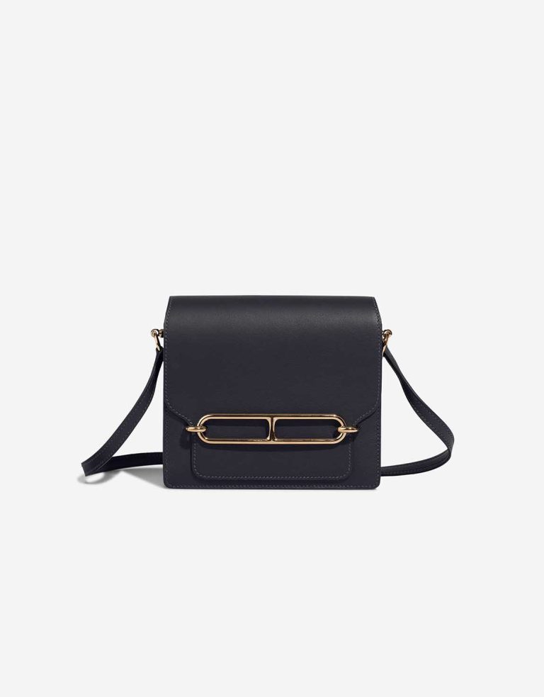 Hermès Roulis 18 Swift Bleu Nuit Front | Sell your designer bag