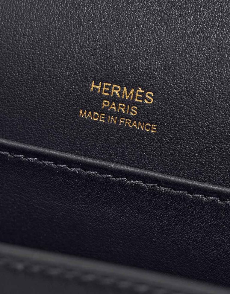 Hermès Roulis 18 Swift Bleu Nuit Logo | Sell your designer bag