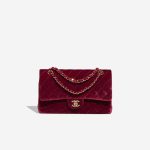 Chanel Timeless Medium Velvet Burgundy Front | Sell your designer bag