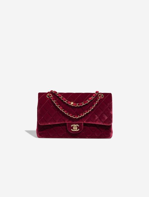 Chanel Timeless Medium Velvet Burgundy Front | Sell your designer bag