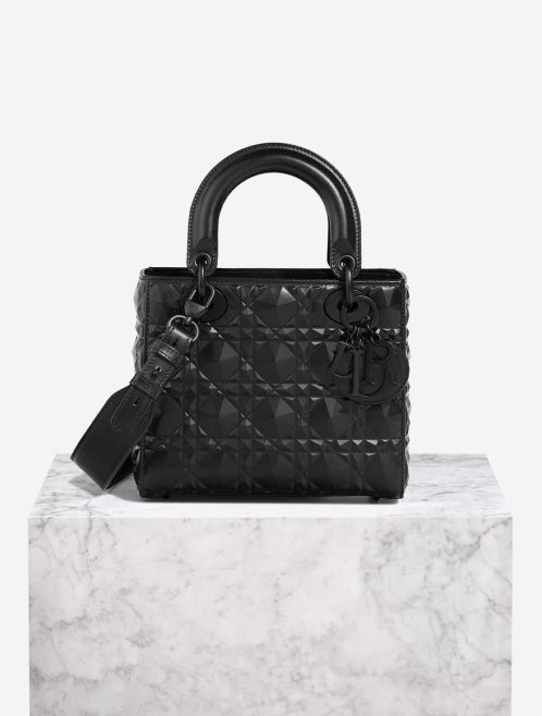 Dior Lady Medium Kalbsleder Black Front | Verkaufen Sie Ihre Designertasche