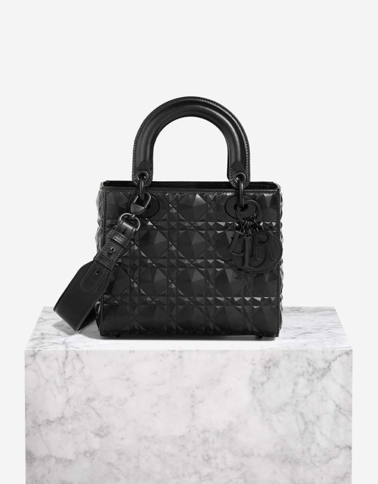 Dior Lady Medium Calf Black Front | Sell your designer bag