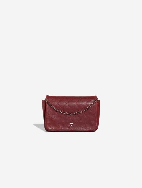 Chanel à rabat Bag Small Calf Dark Red Front | Vendez votre sac de créateur