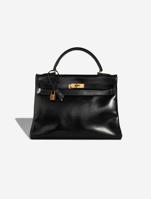 Hermès Kelly 32 Box Schwarz Front | Verkaufen Sie Ihre Designertasche