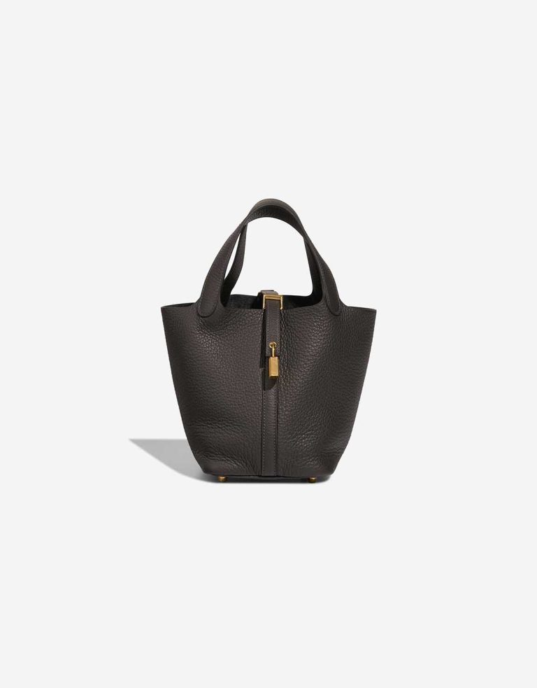 Hermès Picotin 18 Clémence Dark Bronze Front | Verkaufen Sie Ihre Designer-Tasche