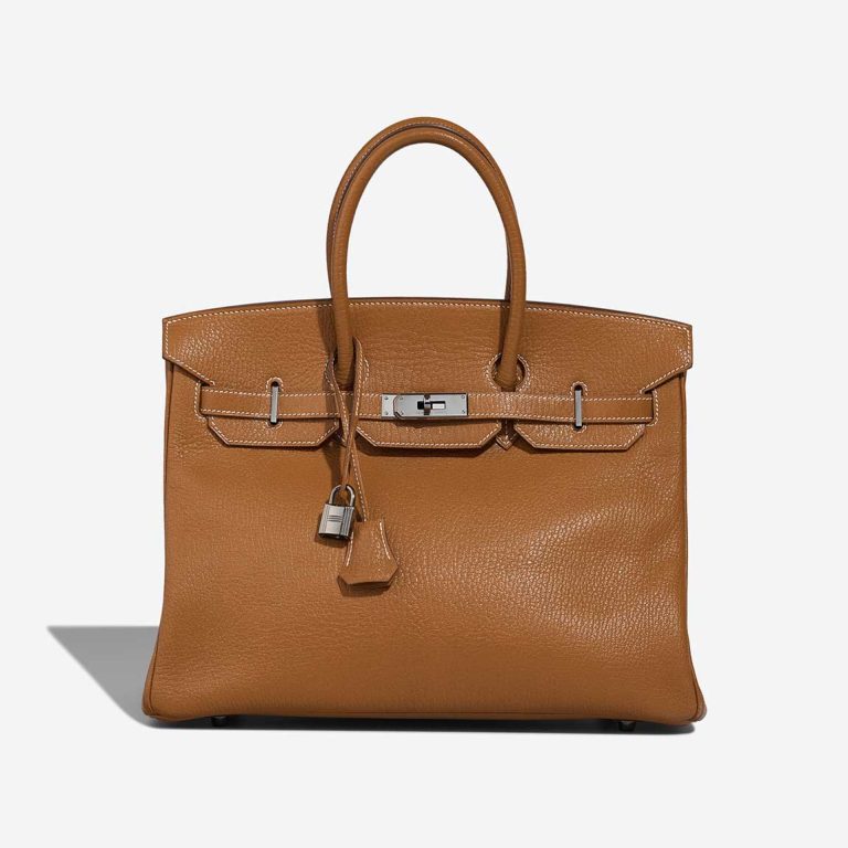 Hermès Birkin 35 Chèvre de Coromandel Caramel Front | Verkaufen Sie Ihre Designer-Tasche