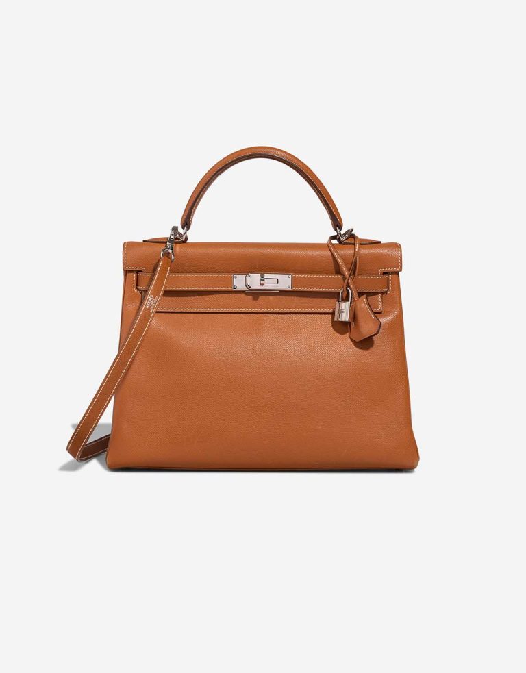 Hermès Kelly 32 Courchevel Gold Front | Verkaufen Sie Ihre Designer-Tasche