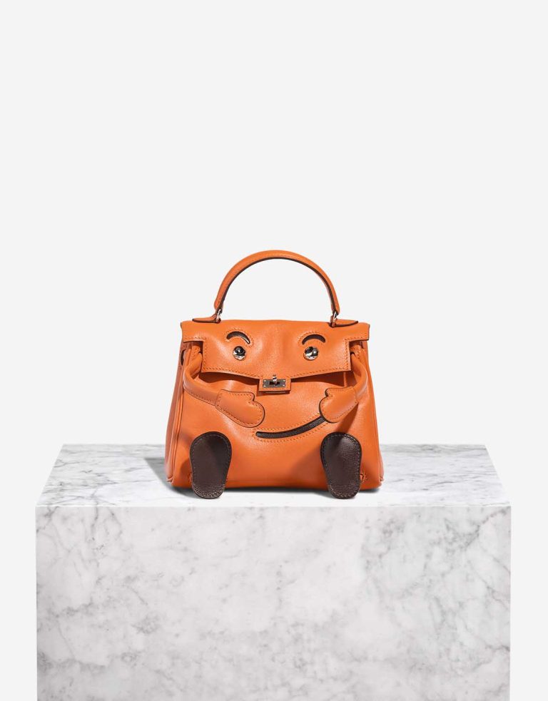 Hermès Kellydole Swift Orange H / Brown Front | Sell your designer bag