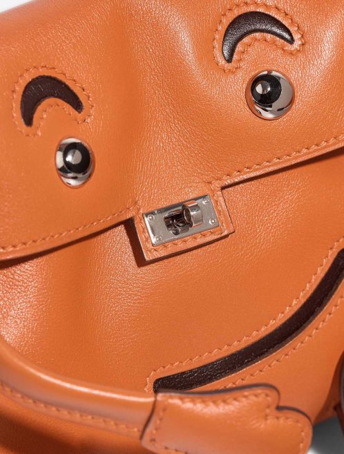 Hermès Kellydole Swift Orange H / Brown Closing System | Sell your designer bag