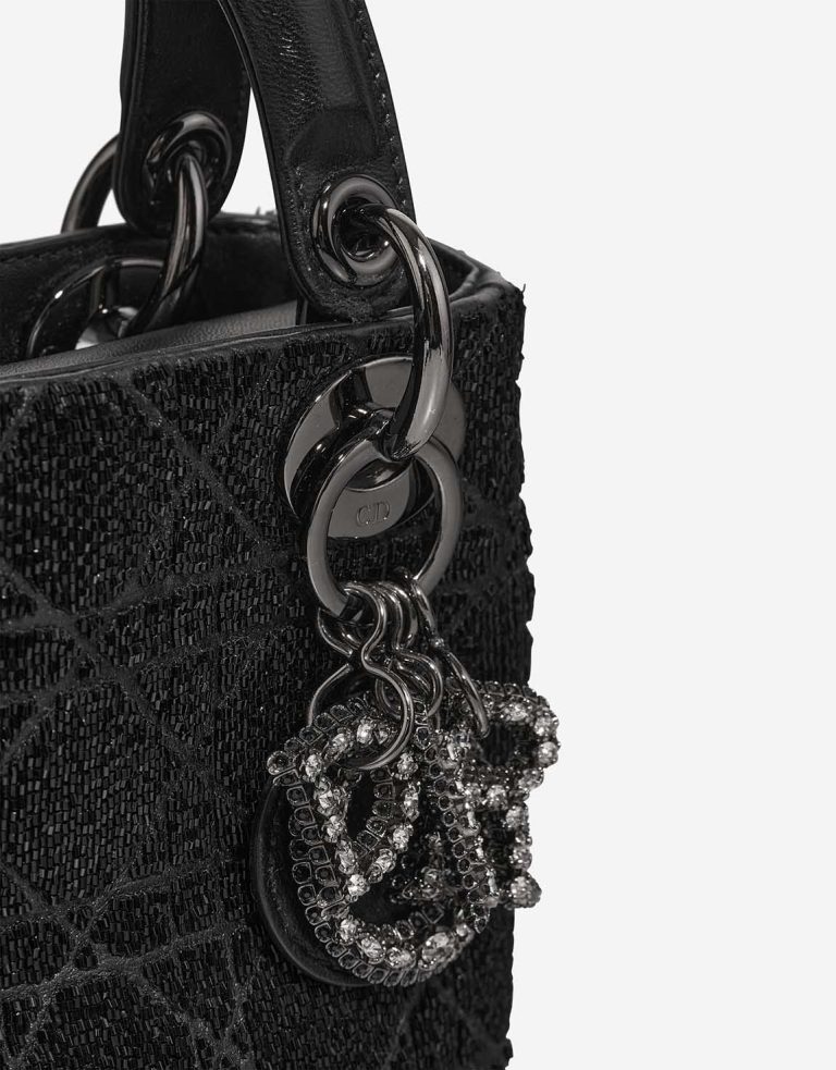 Dior Lady Mini Embroidery / Calf Black Closing System | Sell your designer bag