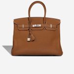 Hermès Birkin 35 Clémence Gold Front | Sell your designer bag