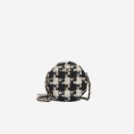 Chanel Round Clutch Tweed Black / White Front | Sell your designer bag