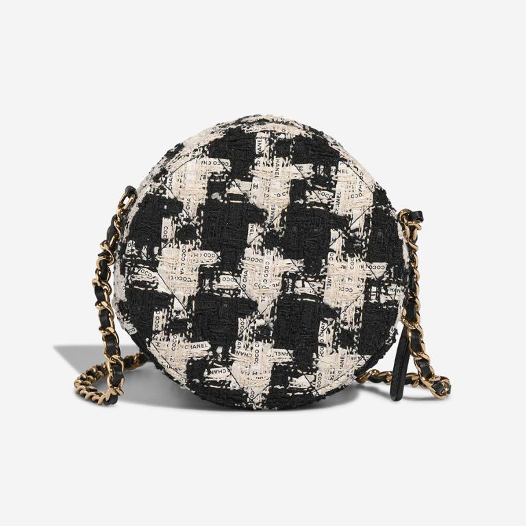 Chanel Round Clutch Tweed Black / White | Sell your designer bag