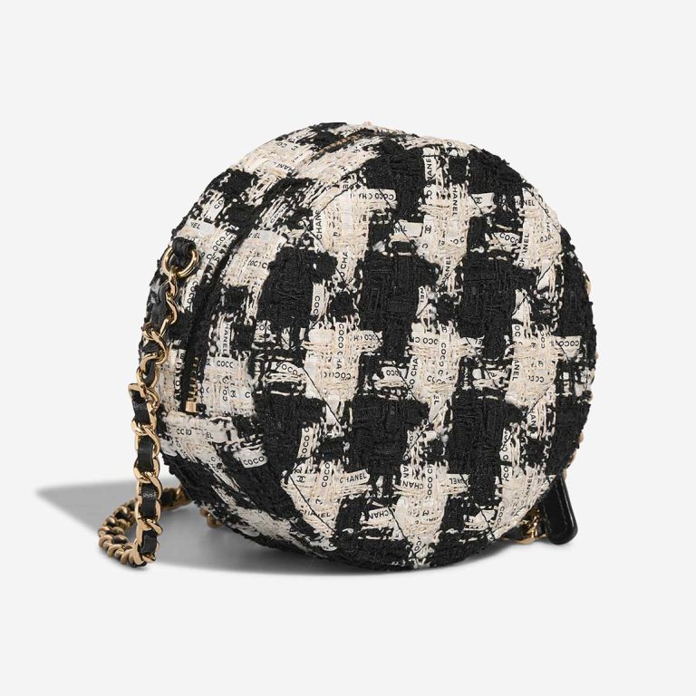 Chanel Round Clutch Tweed Black / White | Sell your designer bag