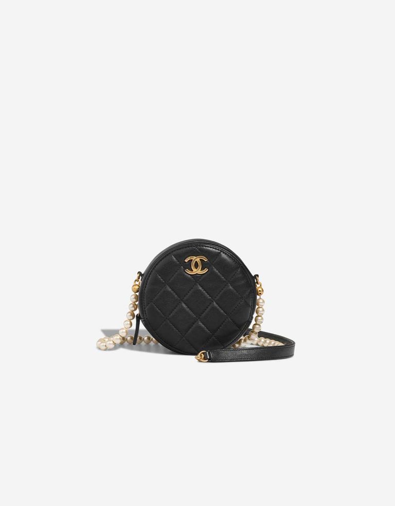 Chanel Round Clutch Calf Black Front | Sell your designer bag