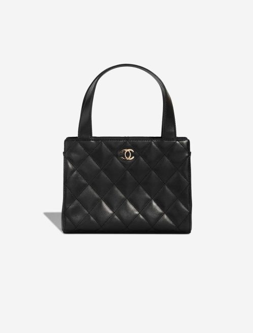 Chanel Timeless Handle Medium Lammleder Schwarz Front | Verkaufen Sie Ihre Designer-Tasche