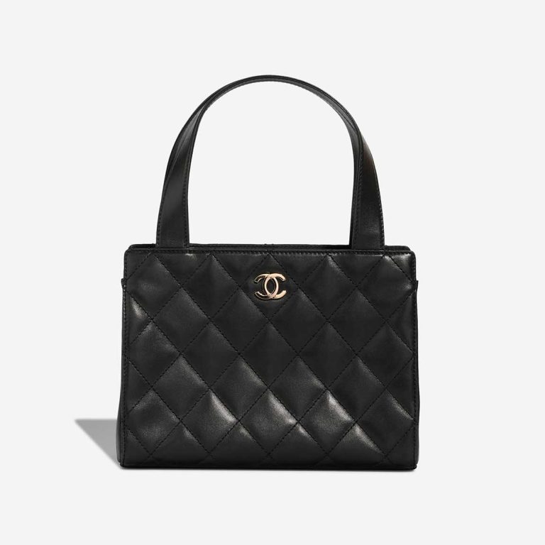 Chanel Timeless Handle Medium Lamb Black Front | Sell your designer bag