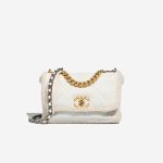 Chanel 19 Flap Bag Shearling White Front | Sell your designer bag