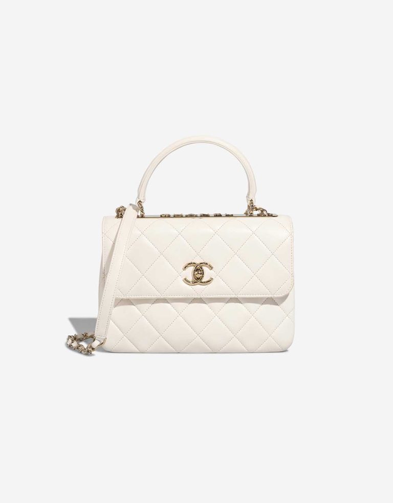 Chanel Trendy CC Medium Lamb White Front | Sell your designer bag