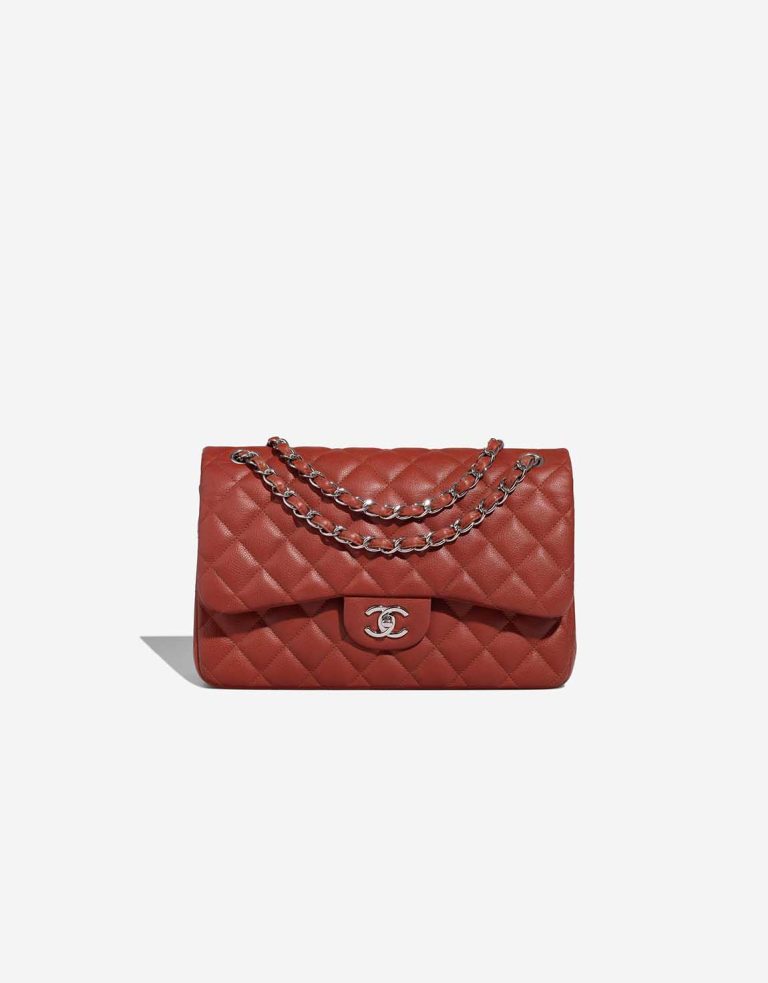 Chanel Timeless Jumbo Caviar Dark Red Front | Sell your designer bag