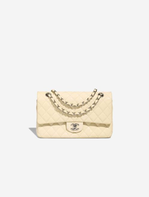 Chanel Timeless Medium Patent White Front | Sell your designer bag