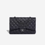 Chanel Timeless Jumbo Lammleder Dunkelblau Front | Verkaufen Sie Ihre Designer-Tasche