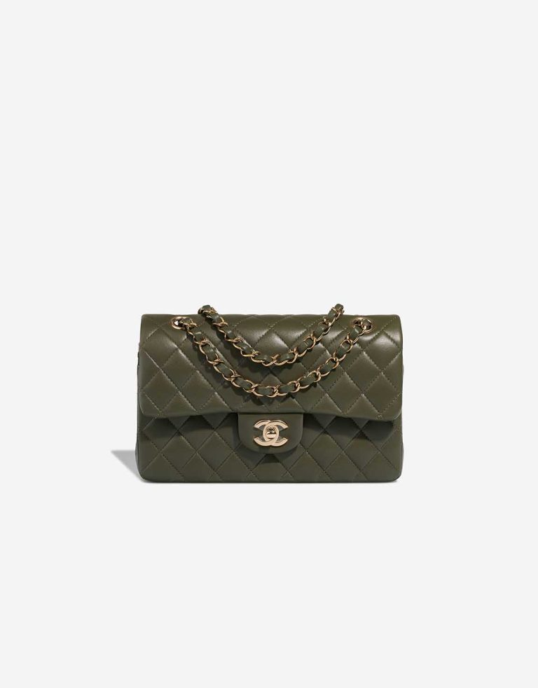 Chanel Timeless Small Lamb Khaki Front | Vendez votre sac de créateur