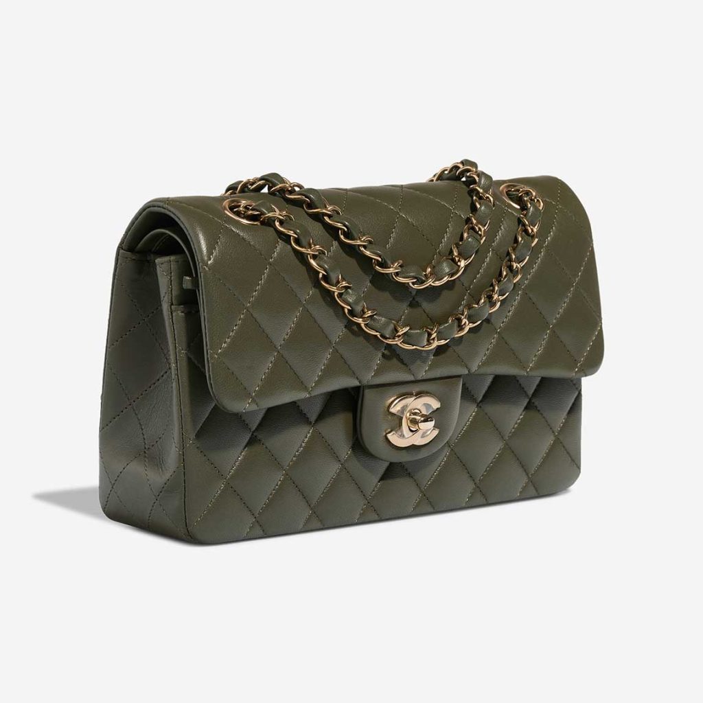 Canvas Quilted Small Chanel 25 Handbag Khaki main image 0