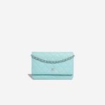 Chanel Timeless Wallet On Chain Lamb Blue Front | Sell your designer bag